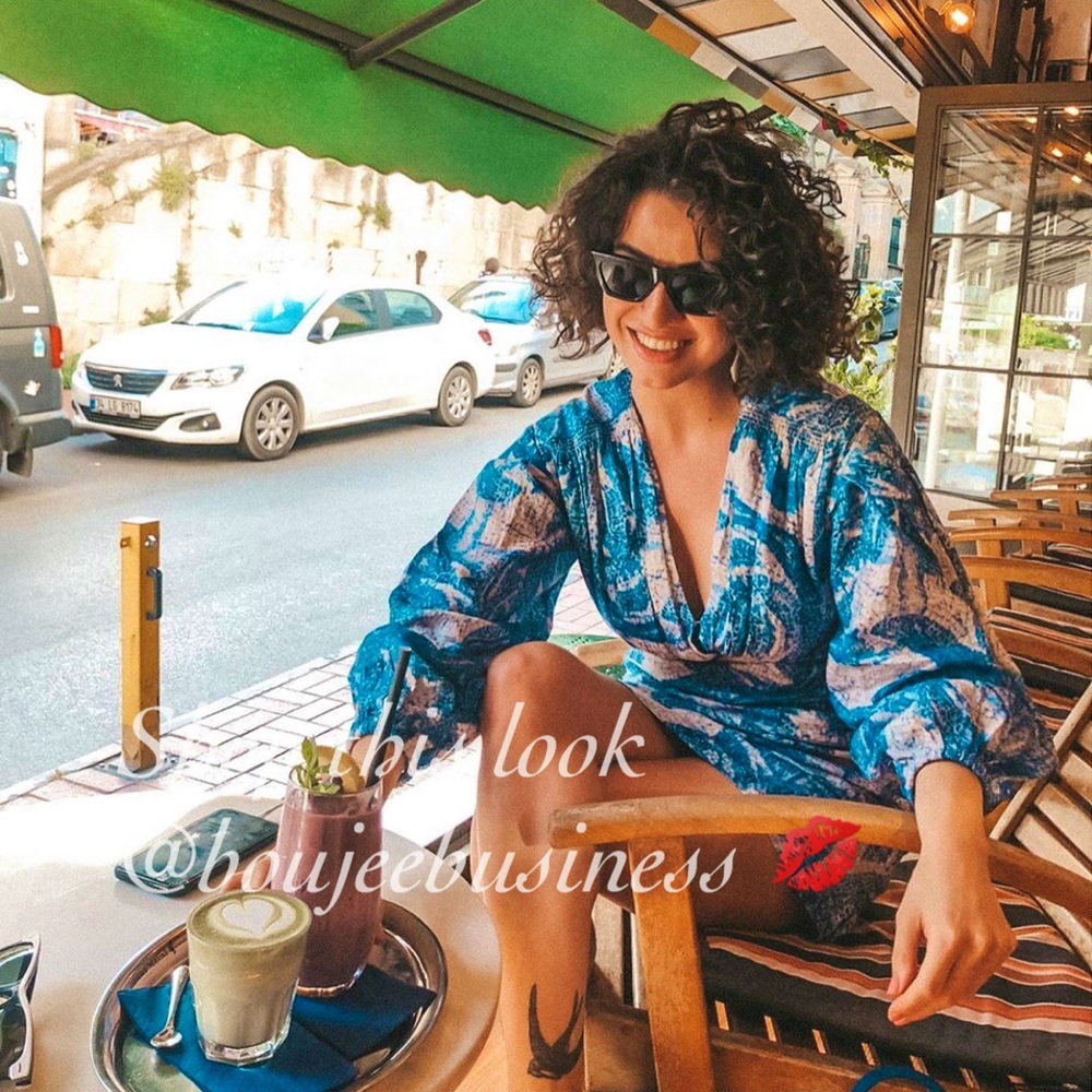 H&M Mosaic Patterned Linen Dress - Picture 10 of 14